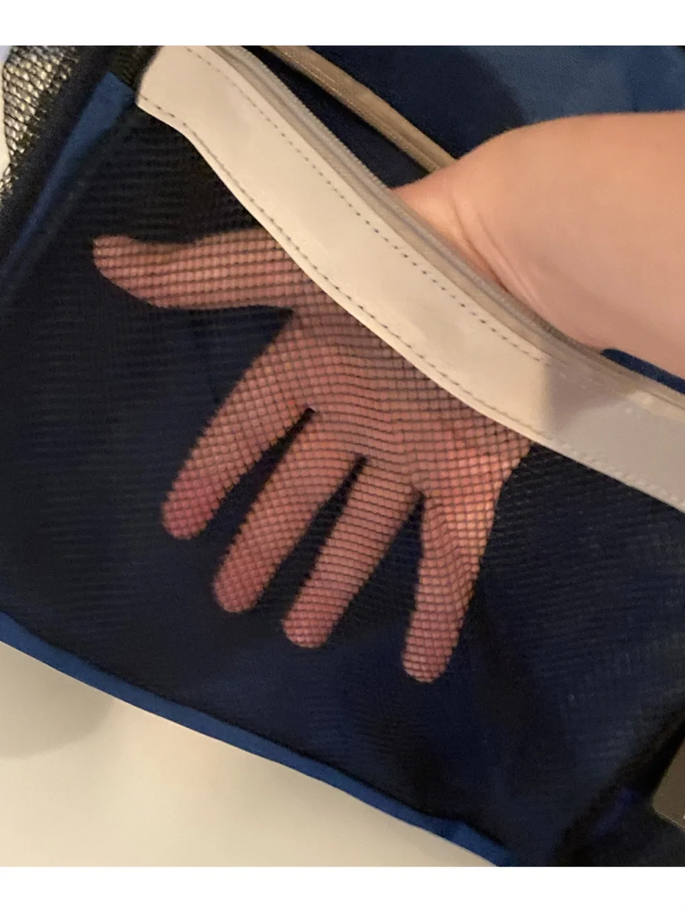 Classic Blue Men's Backpack with Front Mesh Pocket